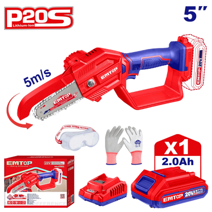 Tronçonneuse a chaine 20V 1B2A 13 EMTOP ELGA20581