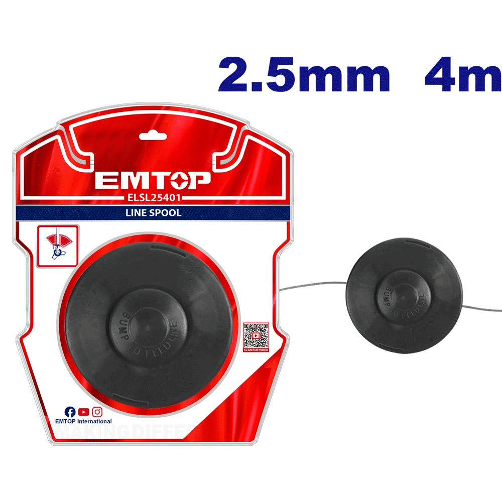 Bobine fil débroussailleuse 4M EMTOP ELSL25401
