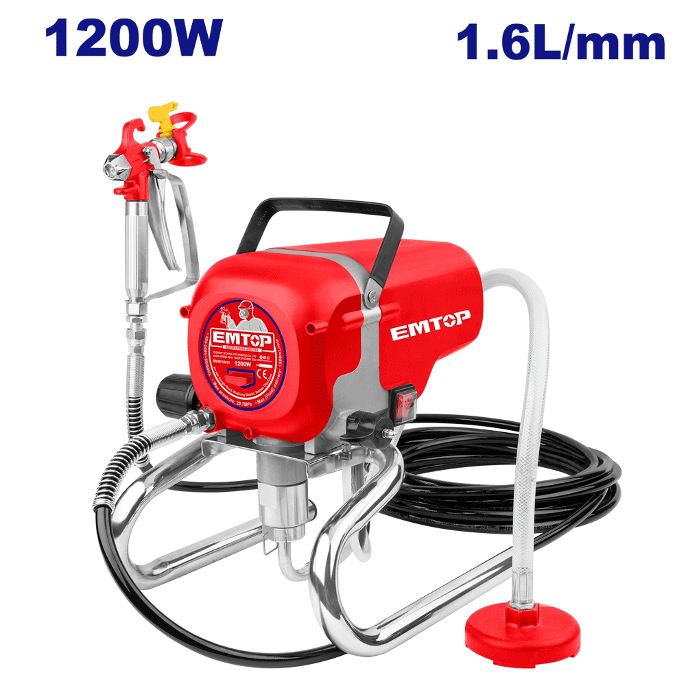 Pulvérisateur airless 1200W 1.6l/MM EMTOP EMAY1A10