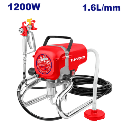 Pulvérisateur airless 1200W 1.6l/MM EMTOP EMAY1A10