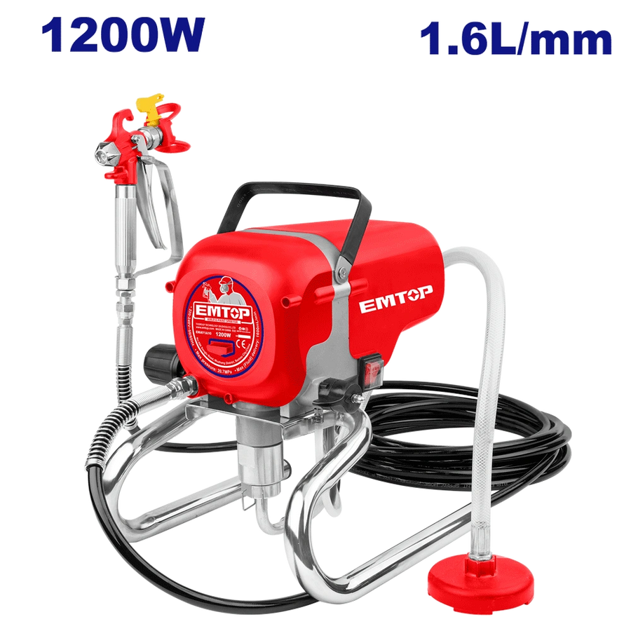 Pulvérisateur airless 1200W 1.6l/MM EMTOP EMAY1A10