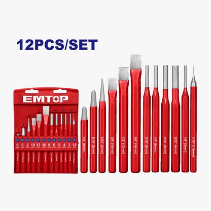 Ensemble de burins et poinçons 12P EMTOP EMCC8312