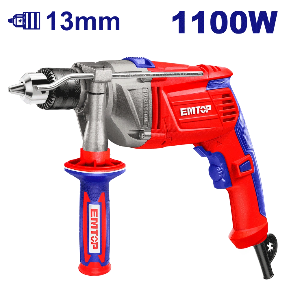 Perceuse á percussion 1100W 13MM EMTOP EMDL1101