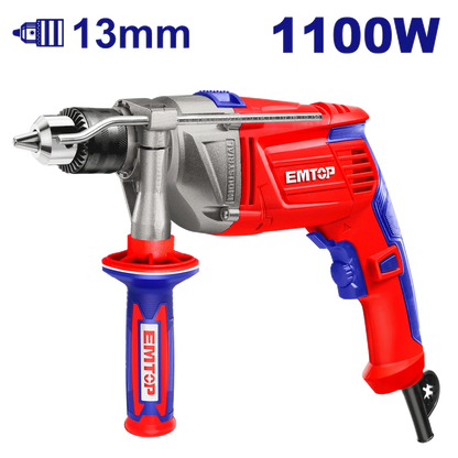Perceuse á percussion 1100W 13MM EMTOP EMDL1101
