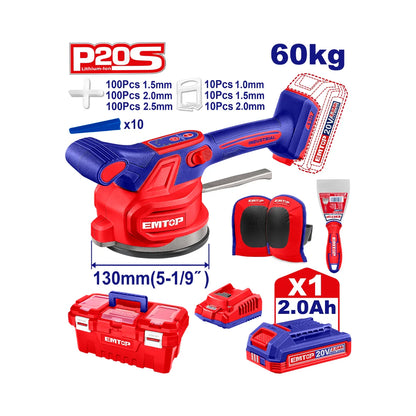 Ventouse pose carrelage 60KG 1B EMTOP EMTVM20018