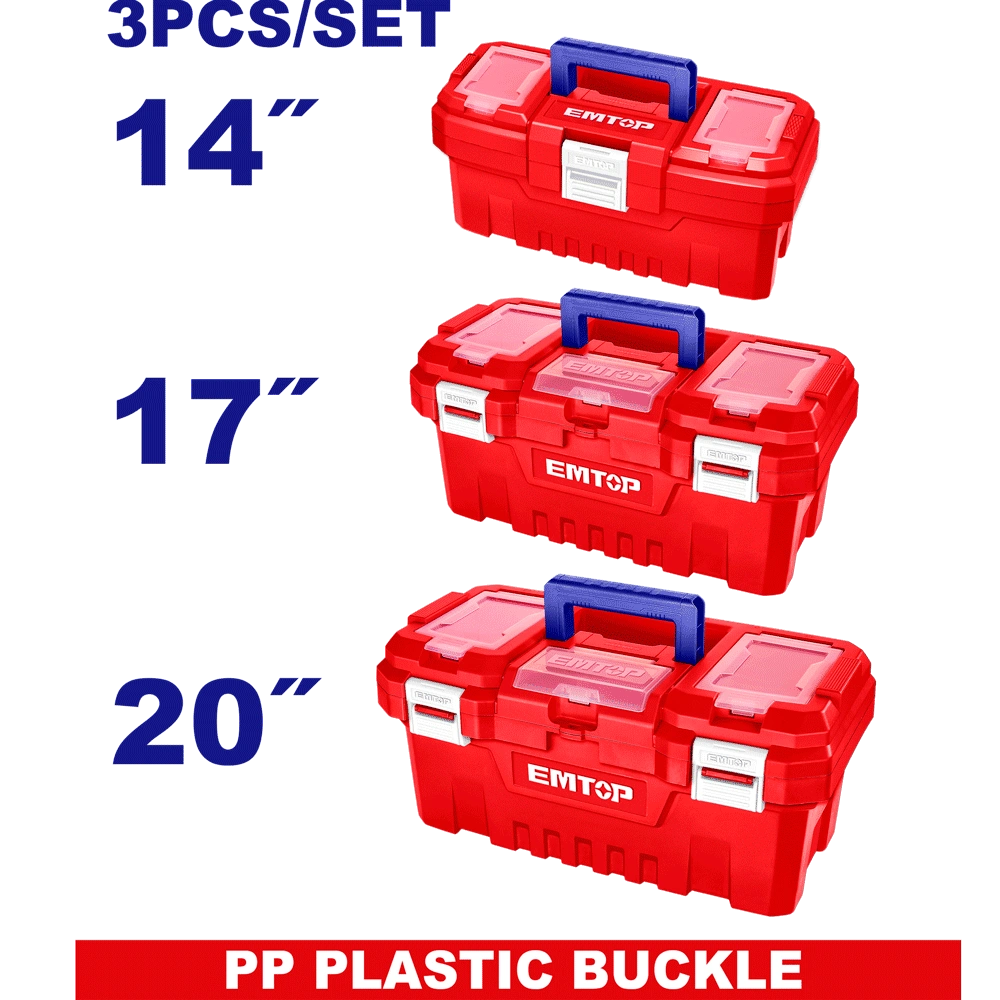 Jeu 3 caisse outils plas 14″17″20″ EMTOP EPBXK0301