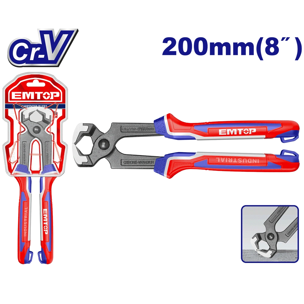 Tenaille charpente CR-V 8″/ 200MM EMTOP EPLRCP0821