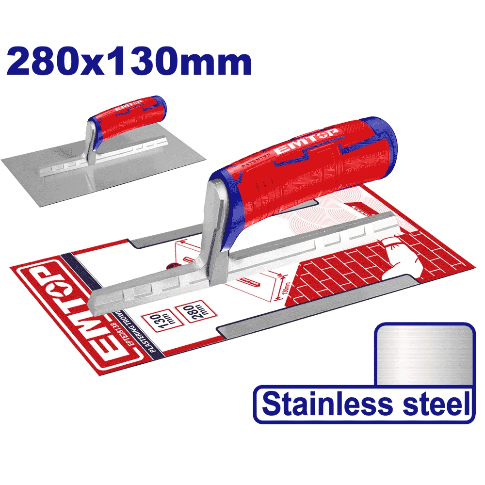 Truelle à plâtre 280x130MM EMTOP EPTE28138