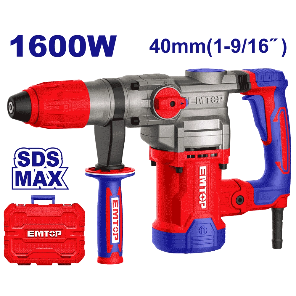 Perforateur SDS max 40MM 1600W+AC EMTOP ERHRM1608