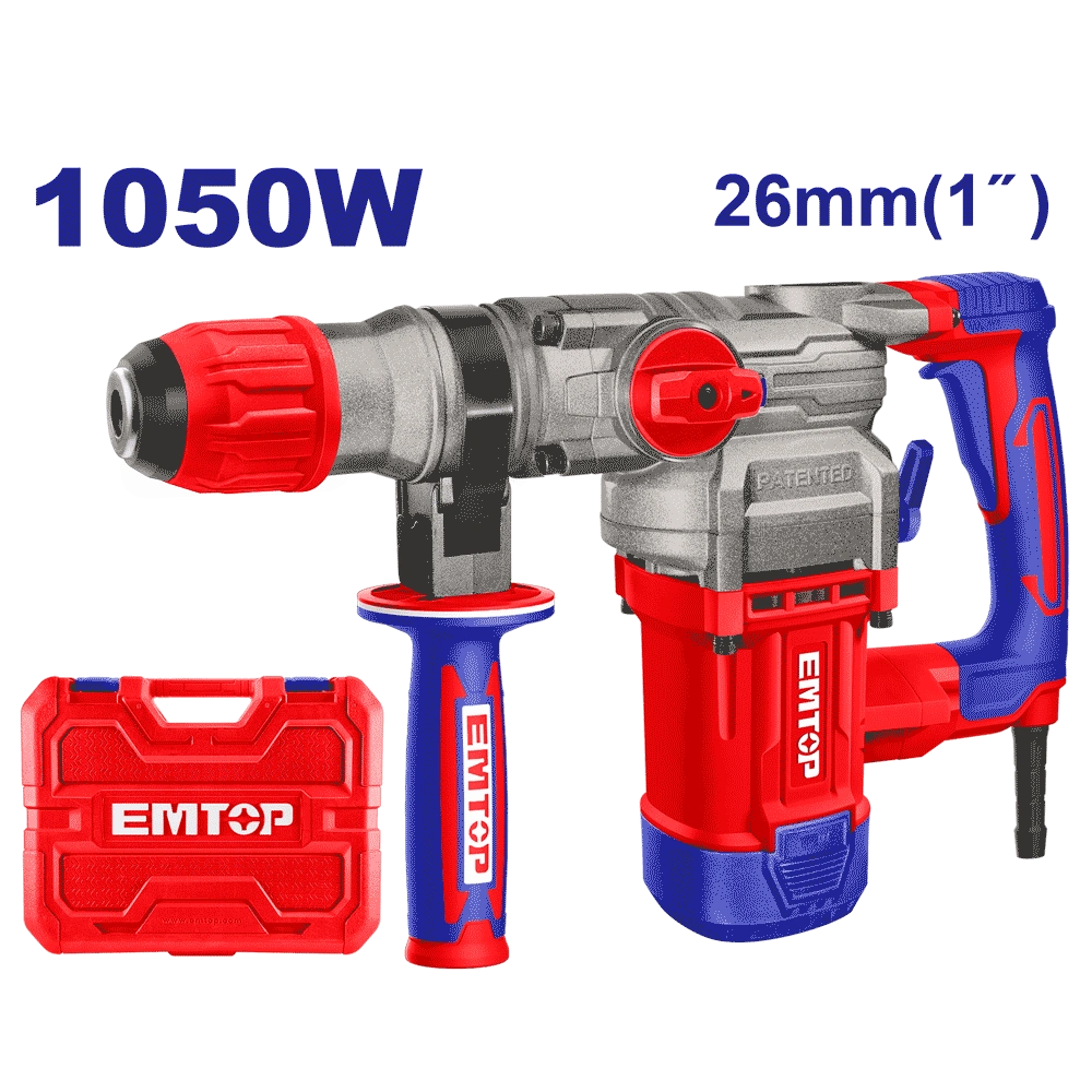 Perforateur sds+ 26MM 1050W +ac EMTOP ERHRP1052