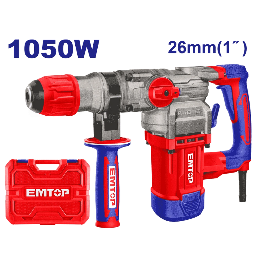 Perforateur sds+ 26MM 1050W +ac EMTOP ERHRP1052
