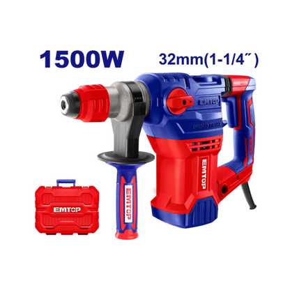 Perforateur sds+ 32MM 1500W+AC EMTOP ERHRP1502