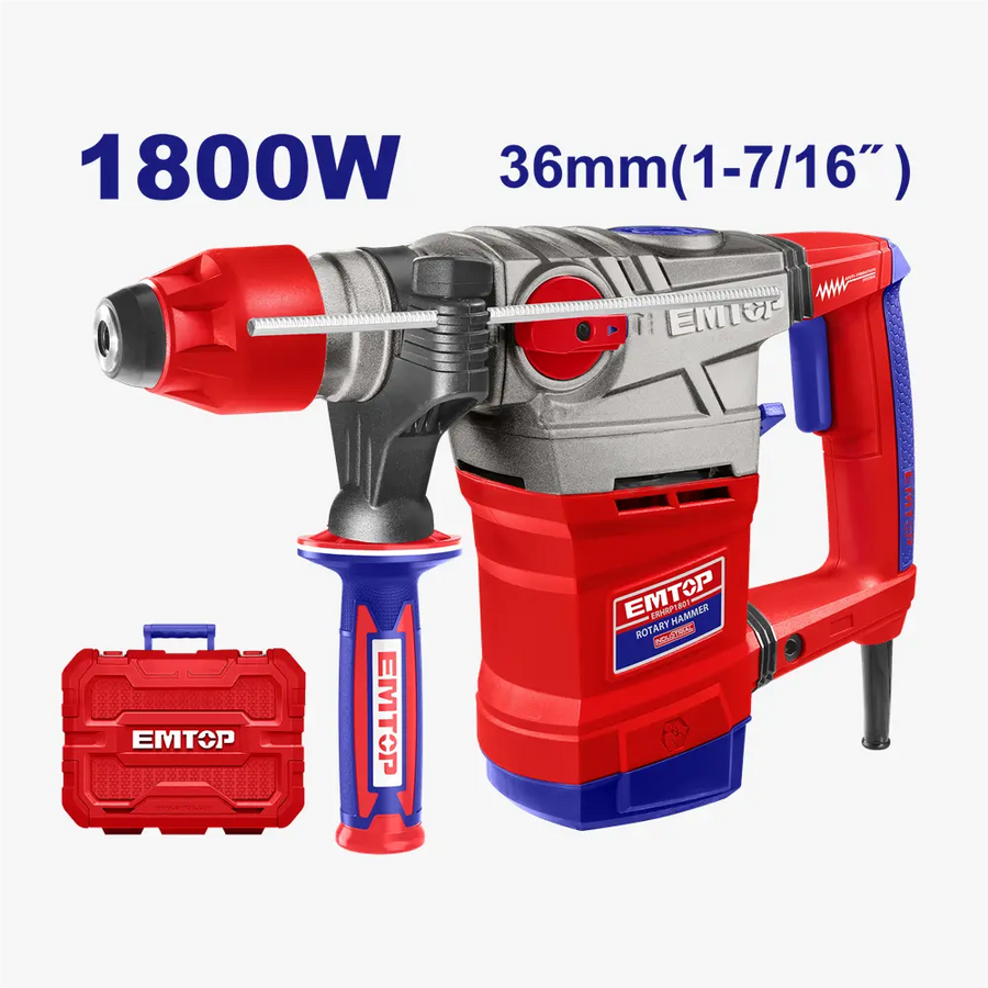 Perforateur sds+ 36MM 1800W EMTOP ERHRP1801