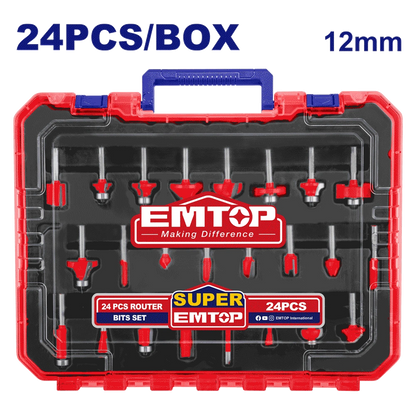 Coffret de 24P faise defonceuse EMTOP ERRT24122