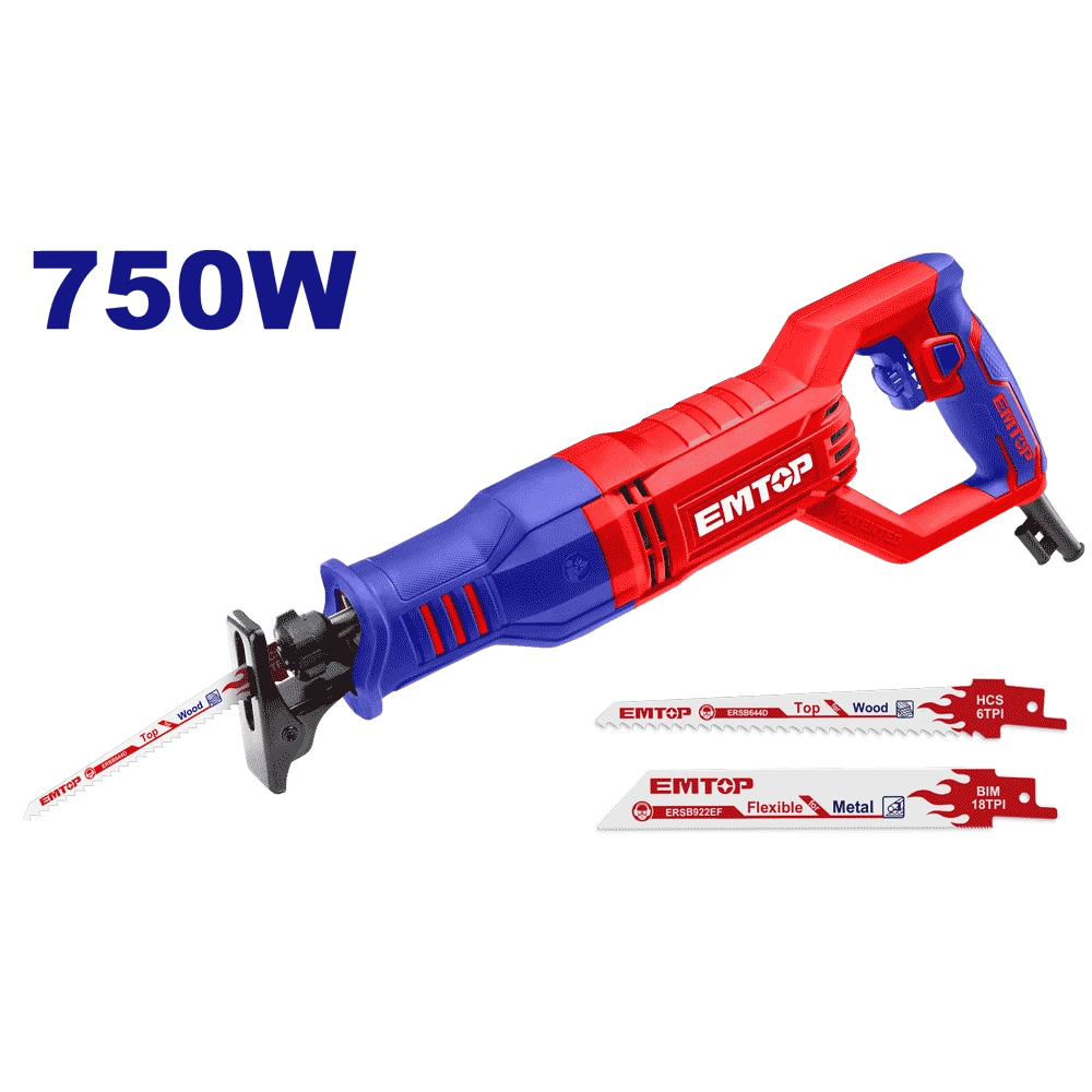 Scie a sabre 750W +2 lames EMTOP ERSW8001