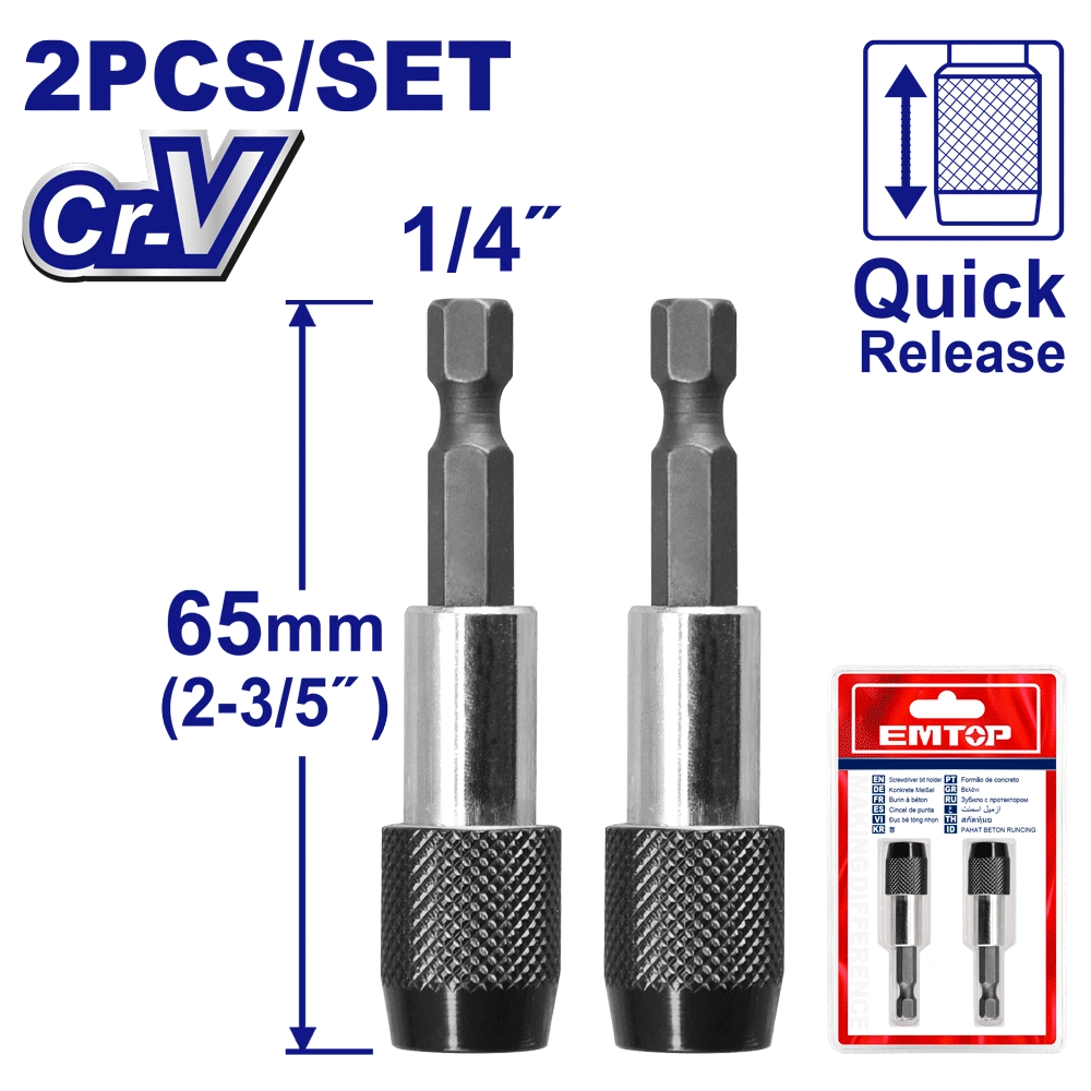 Jeu de 2 porte embouts EMTOP ESBT20601
