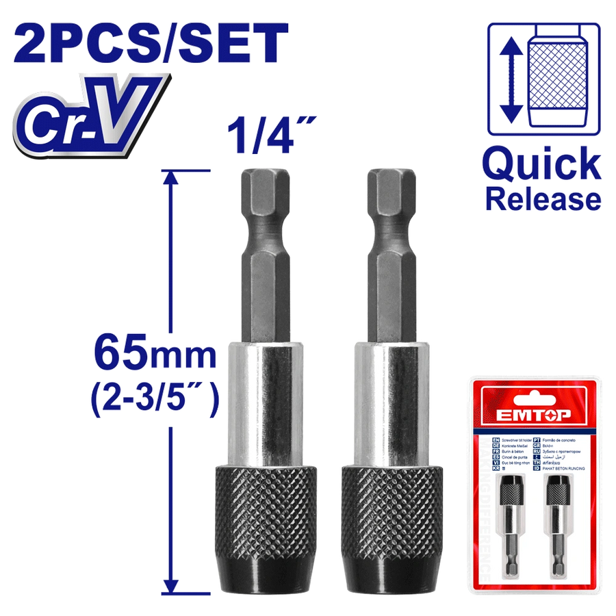 Jeu de 2 porte embouts EMTOP ESBT20601