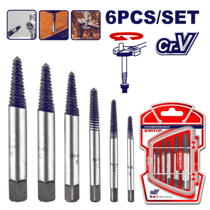 Kit d’extracteurs de vis 6P EMTOP ESES2006