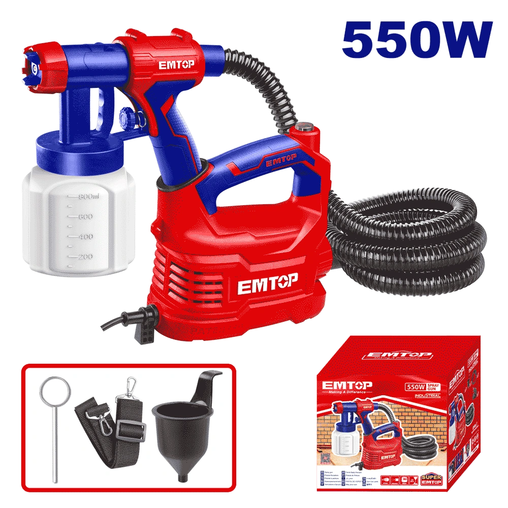 Compresseur de peinture 550W 800ML EMTOP ESGN50001