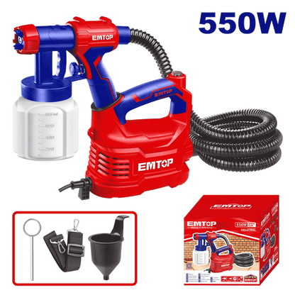 Compresseur de peinture 550W 800ML EMTOP ESGN50001