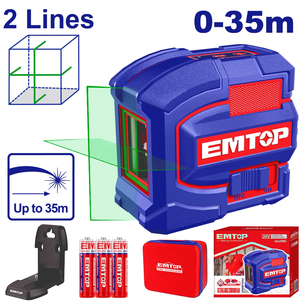 Laser 2 lignes vert 35M EMTOP ESLE21601