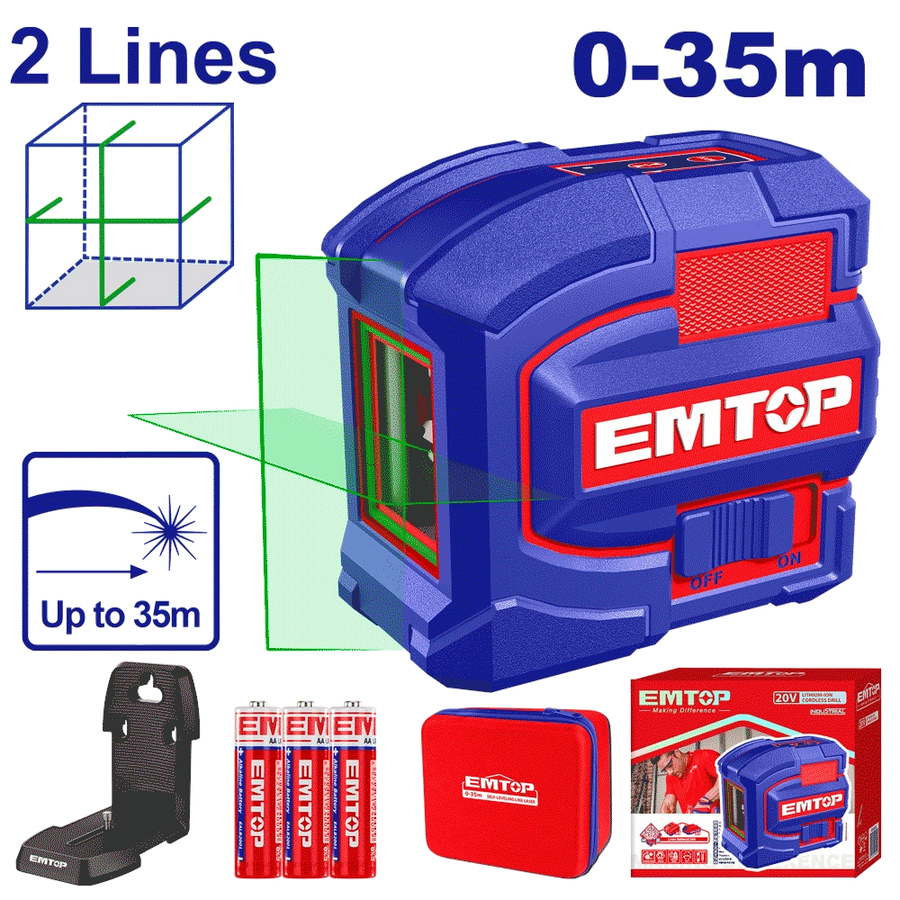 Laser 2 lignes vert 35M EMTOP ESLE21601