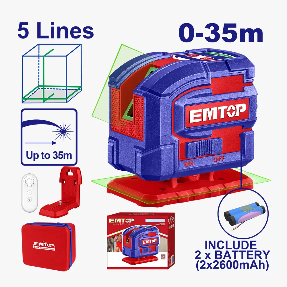 Laser de ligne autonivelant 0-35M EMTOP ESLE306502
