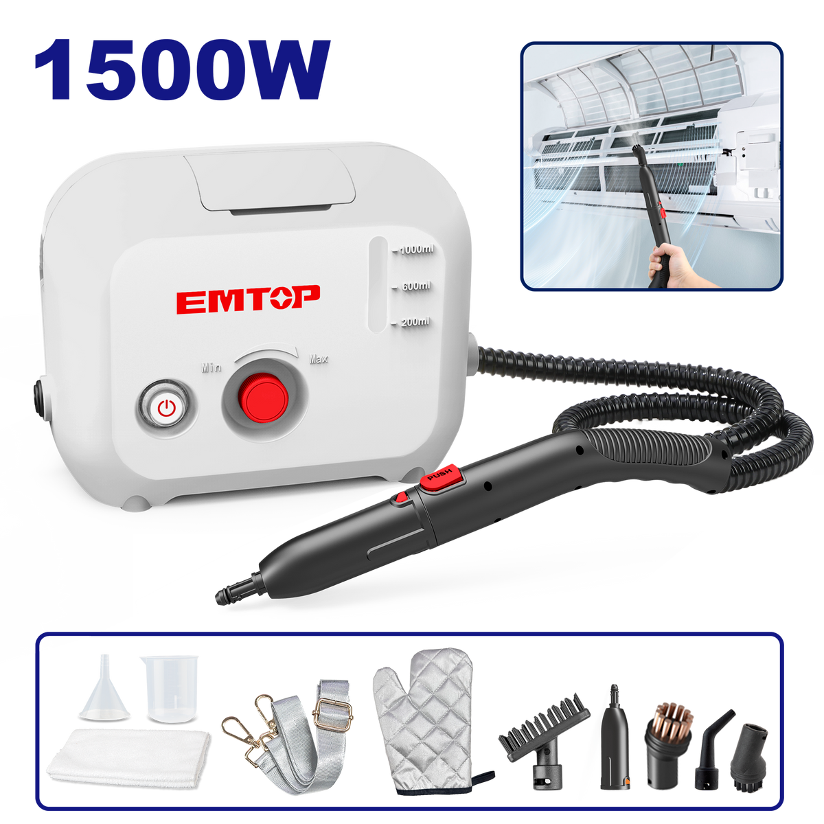 Nettoyeur á vapeur pour climatiseur EMTOP ESTC1501
