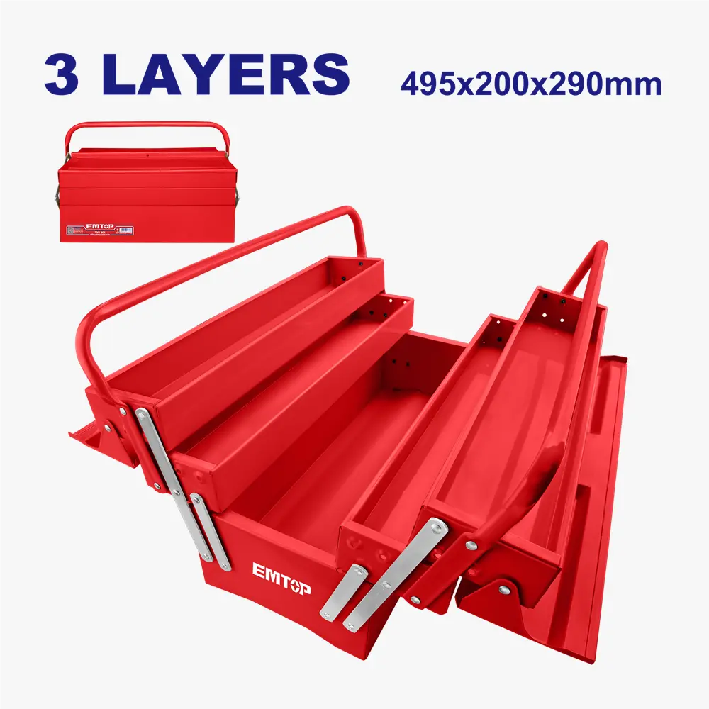 Caisse à outils métal 495X200X290 EMTOP ETBXS0201