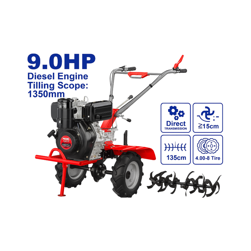 Motobineuse diesel 9CV EMTOP ETLR1353