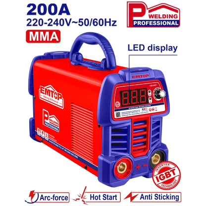 Poste de soudage mma 200A pro+ac EMTOP EWDEM2061