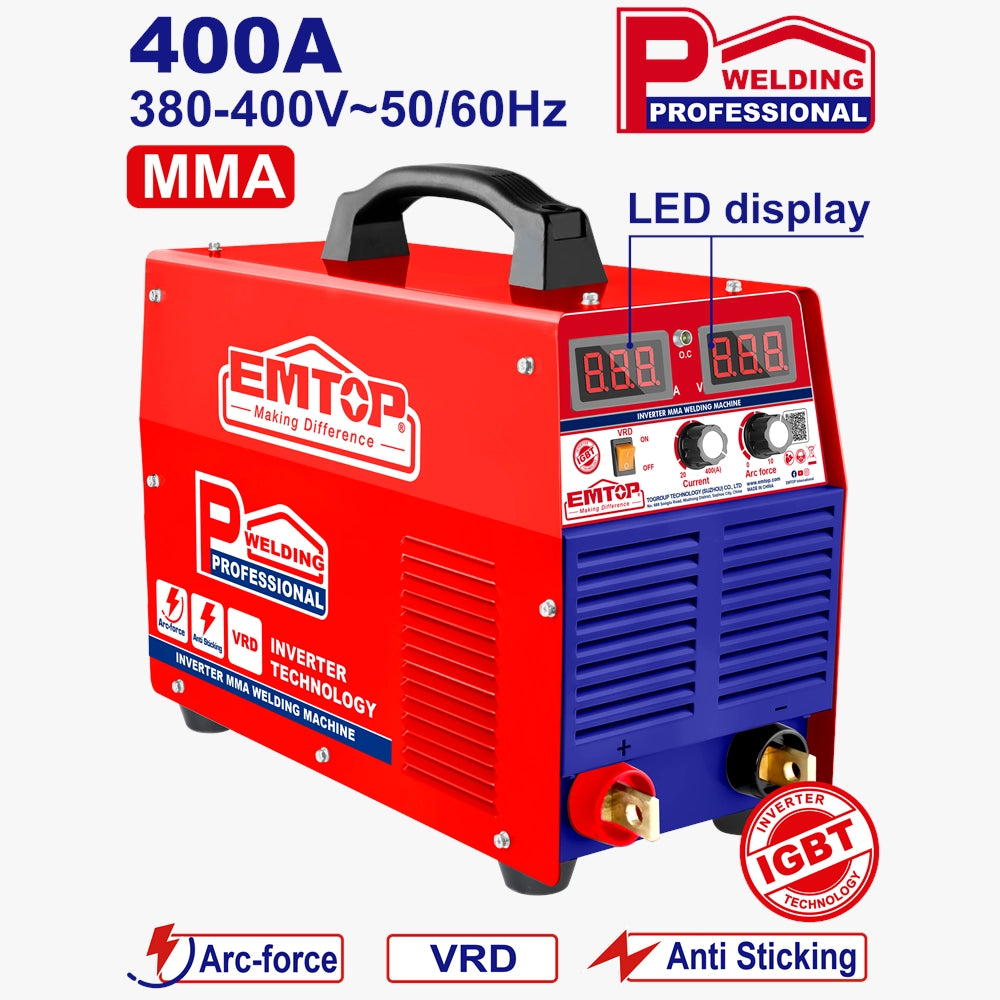 Poste à souder à onduleur 380 400A EMTOP EWDEM4081