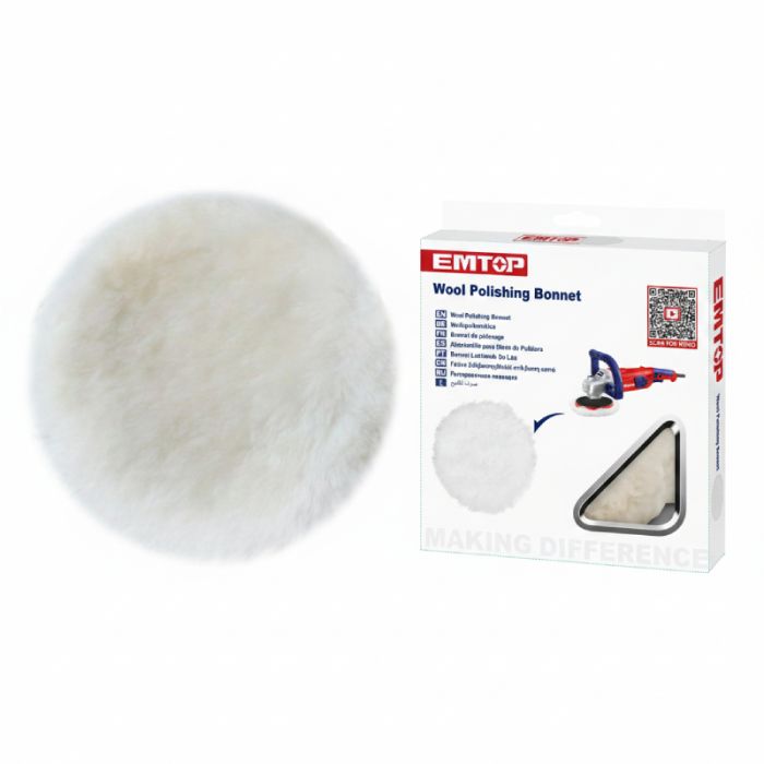 Bonnet de polissage en laine EMTOP EWPB0701