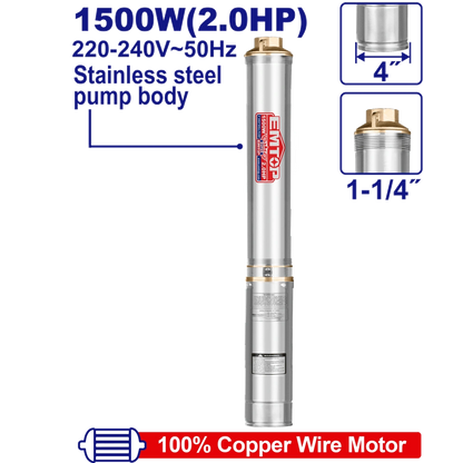 Pompe immergée 4″2HP H135M 220V EMTOP EWPPD15001