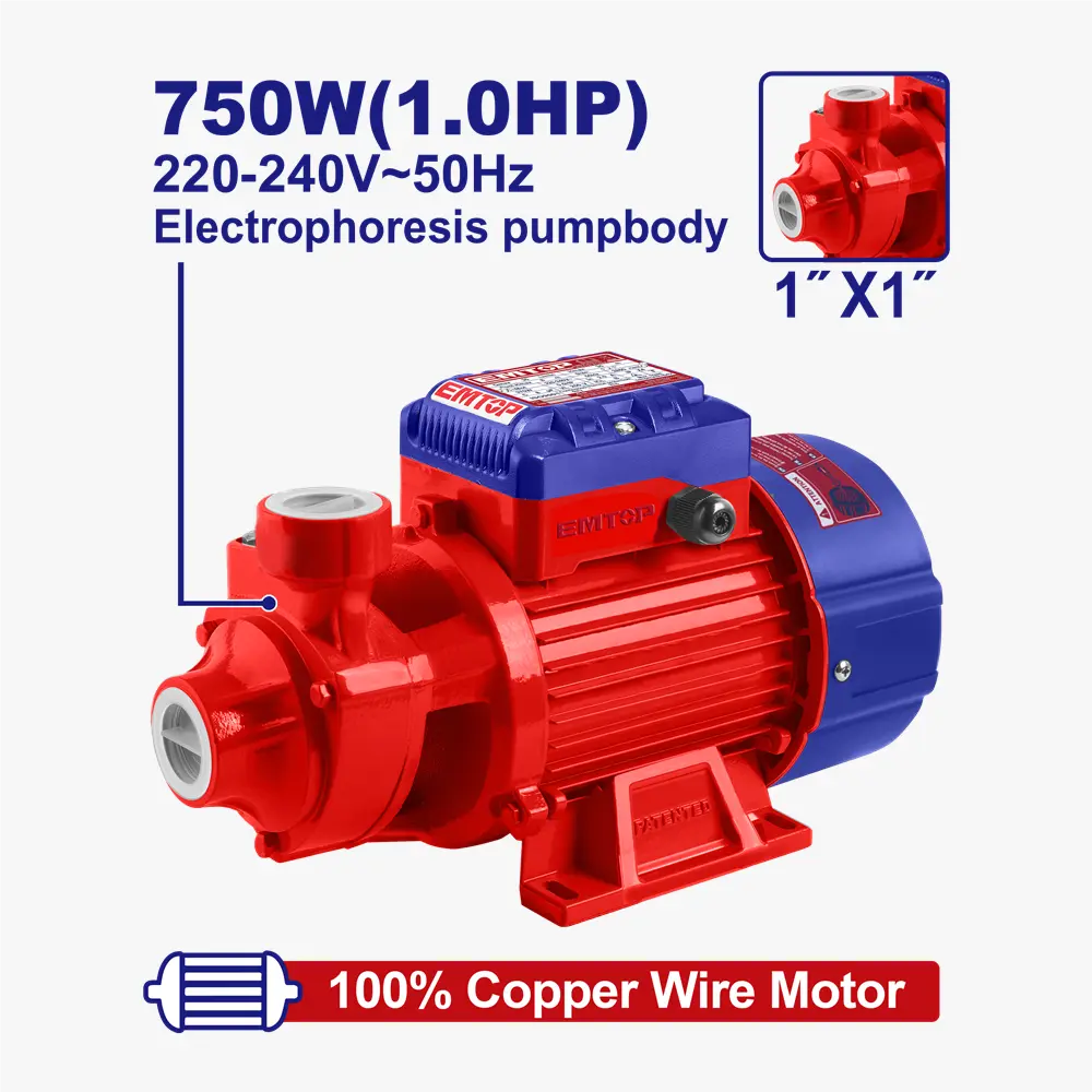 Électropompe 2CV 1″H60M 100L/MN EMTOP EWPPJ15001