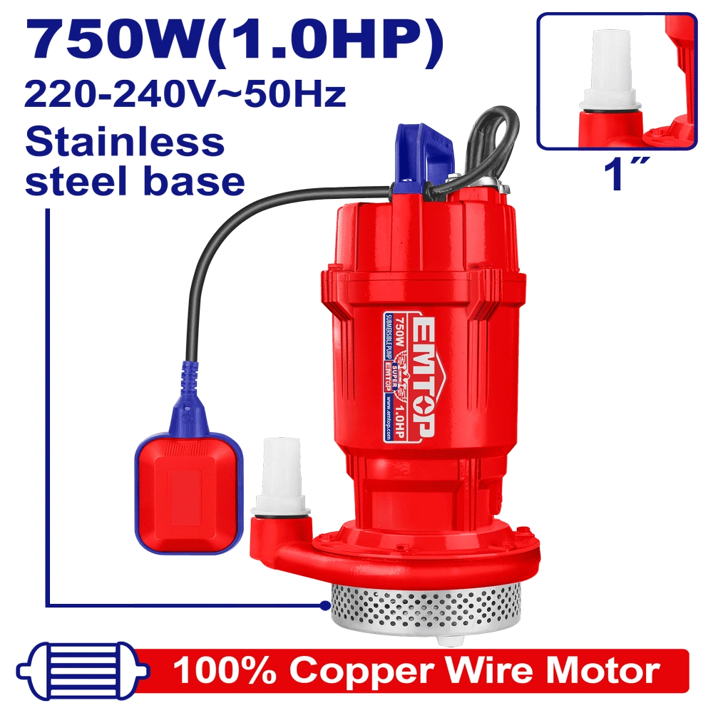 Pompe submer 1″1CV H32M 120L/MIN EMTOP EWPPS07501