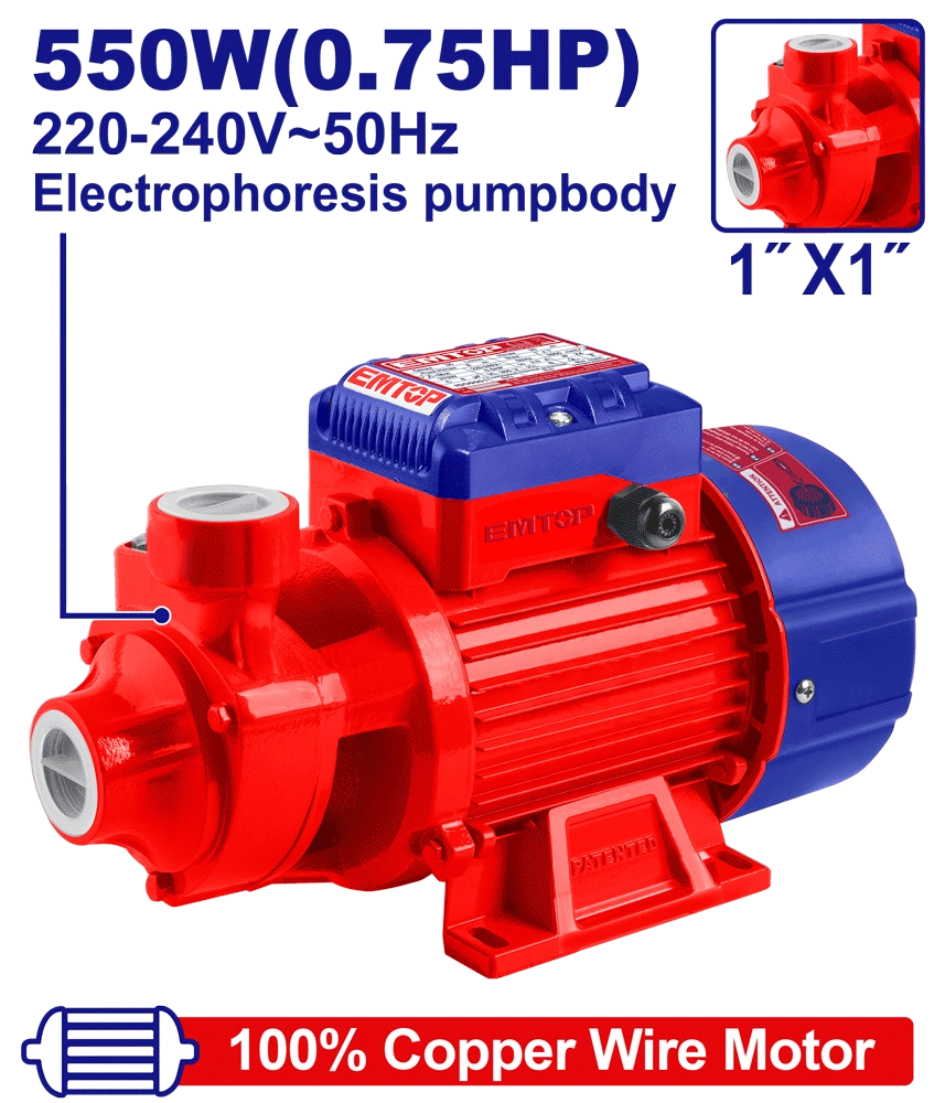 Électropompe 0.75CV 1″H45M 45L/MN EMTOP EWPPV05501