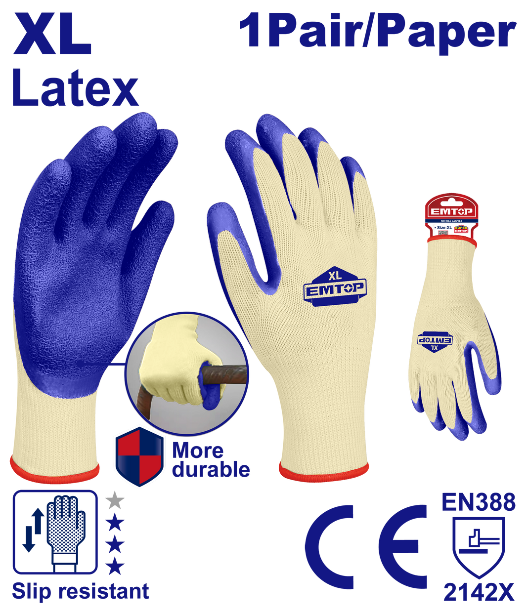 Gants menage ( latex ) EMTOP EXGV0102