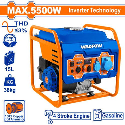 WADFOW groupe électrogène essence inverter 5500w WGEAB08