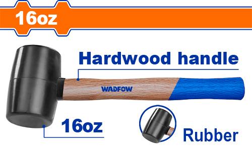 WADFOW maillet caoutchouc noir m/bois 450g WMB7302