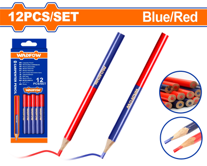 WADFOW crayon rouge 9 bleu 12 pcs WMQ2512