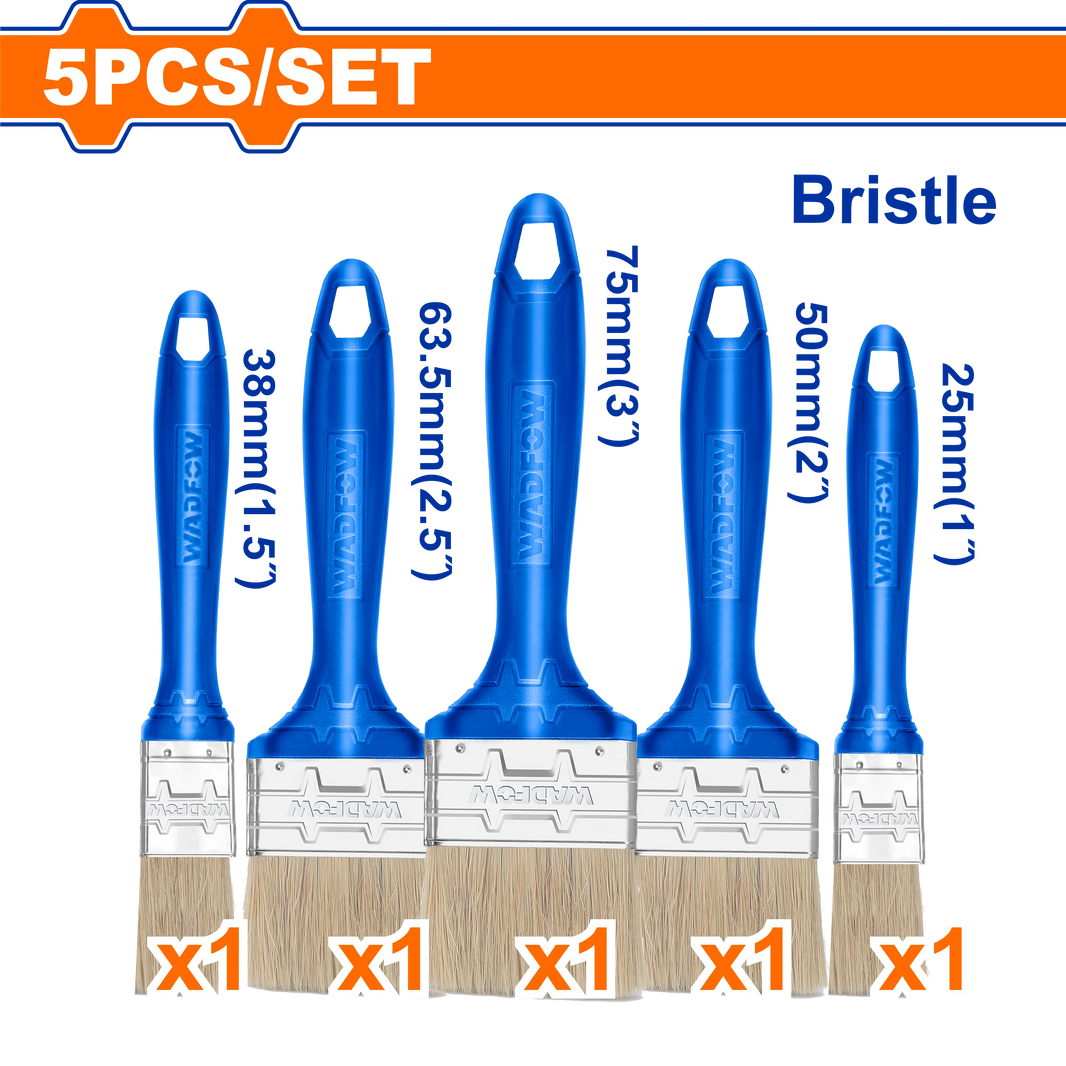 WADFOW jeu 5 pinceaux plastique WPB1952