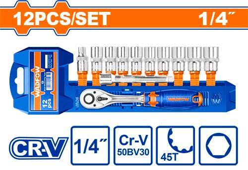 WADFOW jeu 12 cle a cliquet 1/4″ WST4212
