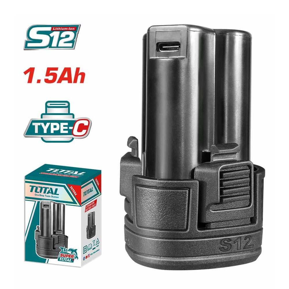 Batterie 12V liion visseuse S12 TOTAL TBLI12153 S12