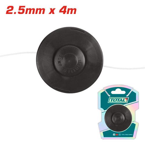 Bobine débroussailleuse 2,5 mm x 4 m haute performance pour jardinage TOTAL TGTLS2545