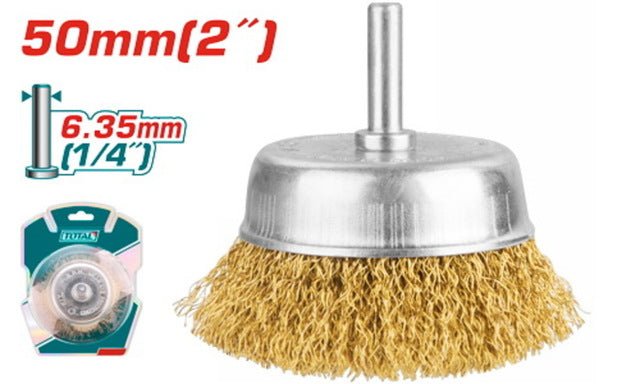 Brosse coupe totale avec tige hexagonale 50 mm performance et fiable TOTAL TAC33021