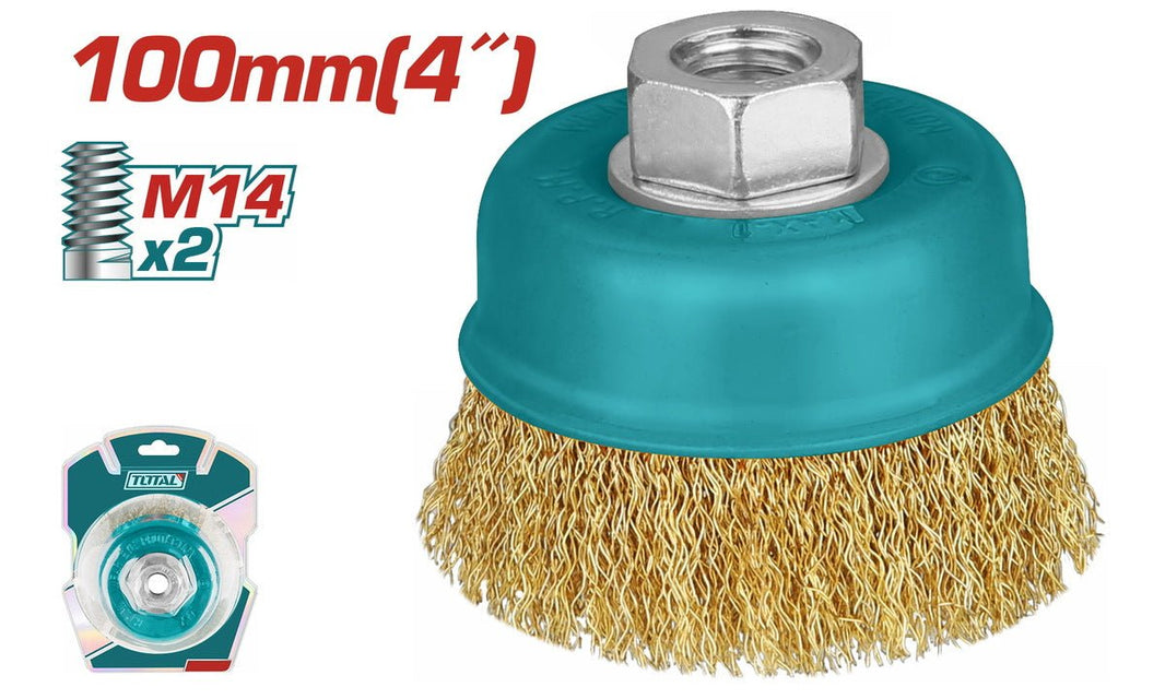 Brosse métallique 100 mm avec écrou TAC31041 TOTAL