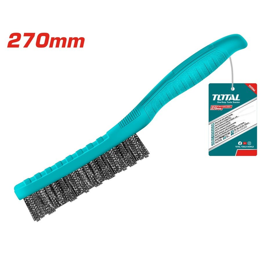 Brosse métallique 270 mm TOTAL pour nettoyage préparation soudure TAC3804051