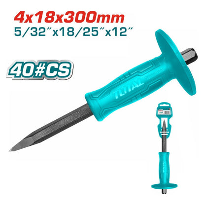 Burin maçon pointu 18x300mm acier carbone trempé THT4221226