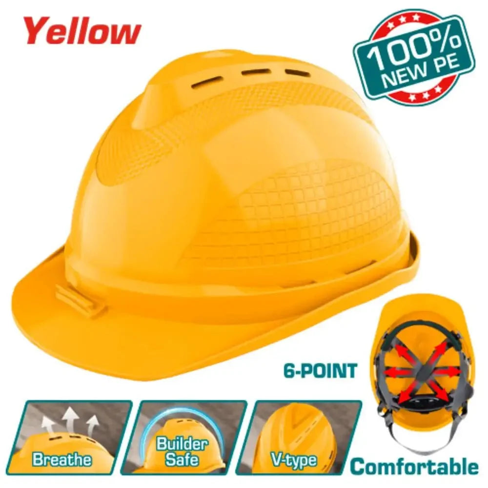 Casque de protection jaune TSP8601 6 points v type TOTAL